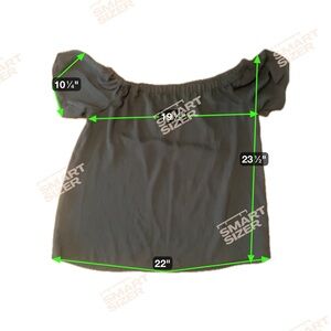 Paper Tee Off-Shoulder Black Blouse